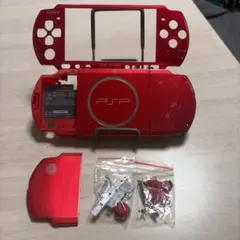 SONY PSP-3000 本体 レッド ジャンク 外装一式