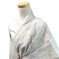 色無地 身丈155 裄65 一つ紋 無地 寒色 正絹 着物 033b p - メルカリ