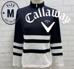 ★美品★ Callaway ゴルフウェア ハーフジップ ブラック ホワイト M