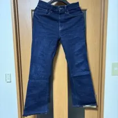 UNIQLO JEANS ダークブルーブーツカットデニム