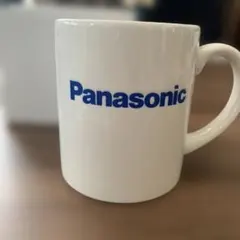 【新品未使用】Panasonic マグカップ 白 陶器 ロゴ入り