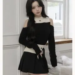 Darich ショルダーオープンニットセットアップ