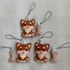 オーダー受付中】羊毛フェルト 動物 犬 猫 ストラップ ハンドメイド