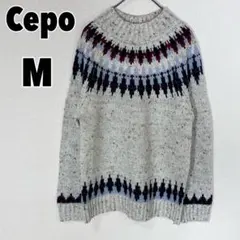 ♥Cepo♥ セポ (M) ノルディック 求心柄 ニット セーター