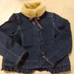 ファミリア　エフダッシュ　110　100 　デニムジャケット　ファー付き