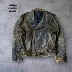vintage Leather double riders jacket L