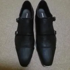 新品未使用　pierre cardin ダブルモンククラッシュヌバックシューズ