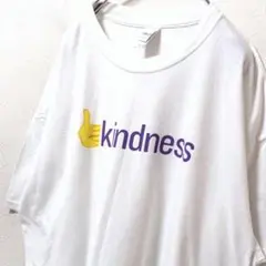 ギルダン カインドネス ロゴ Tシャツ ホワイト 白 XL 古着