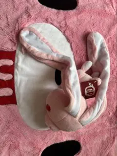 汎用うさぎ デュアルペンケース ぬいぐるみ ペンポーチ ピンク チャックスGP 汎用うさぎ デュアルペンポーチ タグ付 ピンク