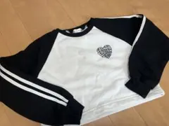 裏起毛トレーナー ホワイト/ブラック