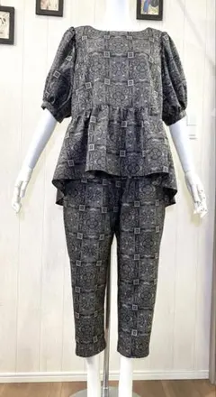 7マルキ大島紬からフィッシュテールプラムのセットアップ