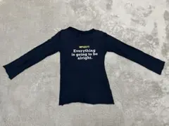 IMPS&ELFS 100%オーガニックコットン　ネイビー 長袖 Tシャツ