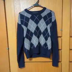 UNIQLO アーガイル柄 セーター Mサイズ ネイビー