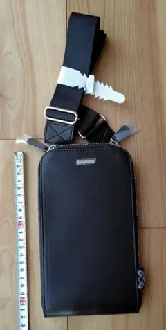 [新品]NEWYORKER 本革製ブラックショルダーバッグ