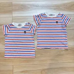 DOUBLE.B ストライプ Tシャツ 80cm 90cm 2枚セット お揃い