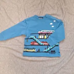 klädskap（クレードスコープ） 電車イラスト トレーナー 90