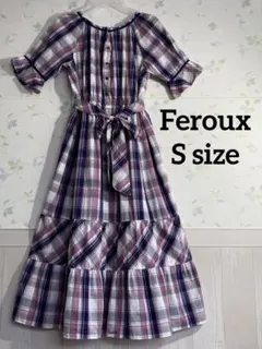 Feroux フェルウ　ロングワンピース サマーマドラスチェック