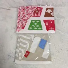 カルディもへじ手ぬぐいエコバッグ 2枚セット