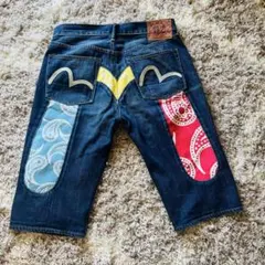 【値下げ❗️】エビス　デニムハーフパンツ