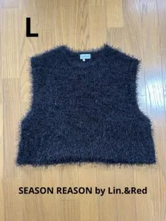 ON REASON ブラック ニットベスト