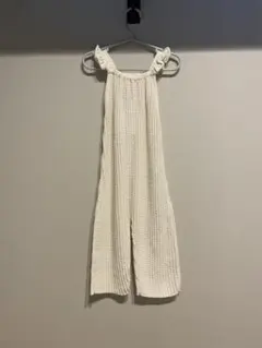ZARAkids フリルオープンニットオーバーオール