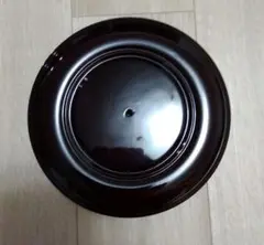 焦げ茶木製円形プレート