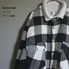 ​【訳あり】4XL 大きいサイズ 裏ボア CPOジャケット ブロックチェック