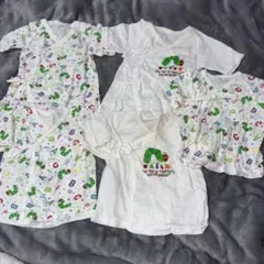 はらぺこあおむし ベビー肌着 5点セット コンビ肌着2枚 短肌着3枚