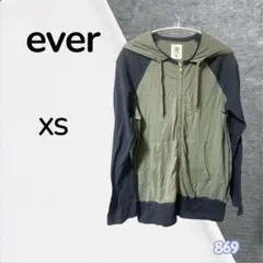 ever バイカラー ジップパーカー XS USA製 薄手フーディのサムネイル