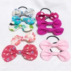 キッズ用ヘアゴム ヘアクリップ セット売り ピンク