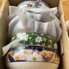 1025 有田焼　天王窯　絵変り　皿　5客　未使用 1025 有田焼 天王窯 絵変り 皿 5客 未使用