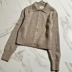 【極美品✨23AW】ユナイテッドアローズ グリッターラメポロカラーカーディガン