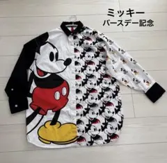 ディズニー ミッキー　バースデー記念　長袖シャツ　レディース　メンズのサムネイル