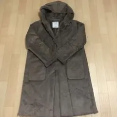 美品ClAOPANlC TYPY フェイクファーロングコートフード付き ブラウン