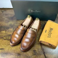 美品 約20万 Berluti ドライビングシューズ スクリット スリッポン 7 