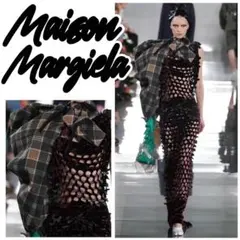 Maison Margiela ブラック フリンジ アームカバー 定価16.3万】マルジェラ 2022 ランウェイ アーカイブ アームカバー W