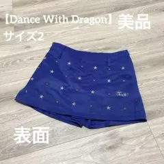 【美品✨】ダンスウィズドラゴン　レディース　ゴルフウェア　キュロット　青のサムネイル