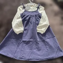 新品　未使用　アプレレクール 紫色ワンピース　120