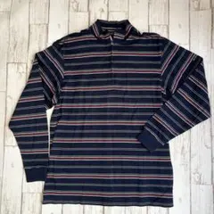 Burberry GOLF ネイビー ストライプ 長袖カットソー Mサイズ