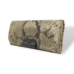 レア 美品 COACH コーチ 長財布 ウォレット パイソン レザー 二つ折り