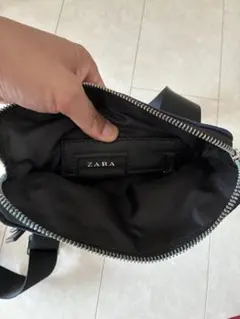 ZARA ショルダーバッグ ネイビーのサムネイル