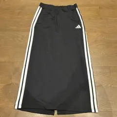 新品 アディダス adidas レディース・ジャージロングスカート L 黒