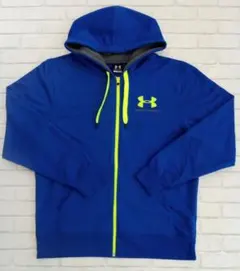 E576　アンダーアーマー　フルジップ　パーカー　ブルー　XLサイズ