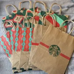 スタバ　ショッパー 10枚セット　紙袋　ホリデー