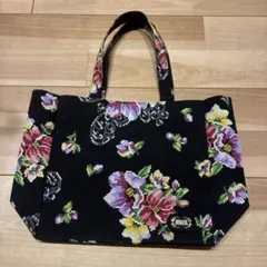 FEILER フェイラー トートバッグ　花柄　ブラック　　no.88