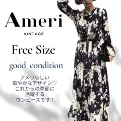 【美品】AMERI　ロングワンピース　花柄 2025年最新】ameri vintage ワンピース 花柄の人気アイテム