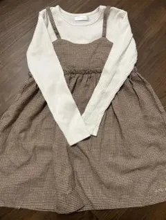 130 チェックワンピース