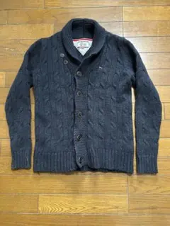 Tommy Hilfiger ネイビー ケーブルニットカーディガン M