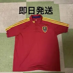 即日発送adidas ポロシャツ サッカー ユニフォーム 赤 ゲームシャツのサムネイル