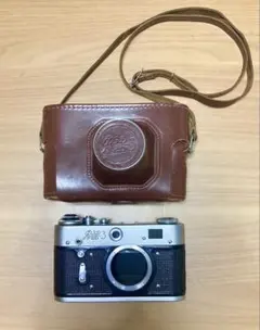 FED-3 바디 레인지 파인더 카메라 순정 가죽 케이스 첨부 렌즈 없음 소련제